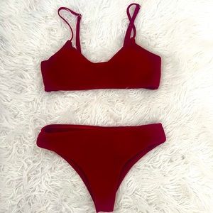 Burgundy bikini set